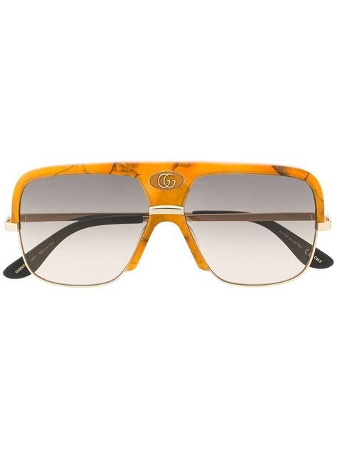 gucci aviator sunglasses orange lens